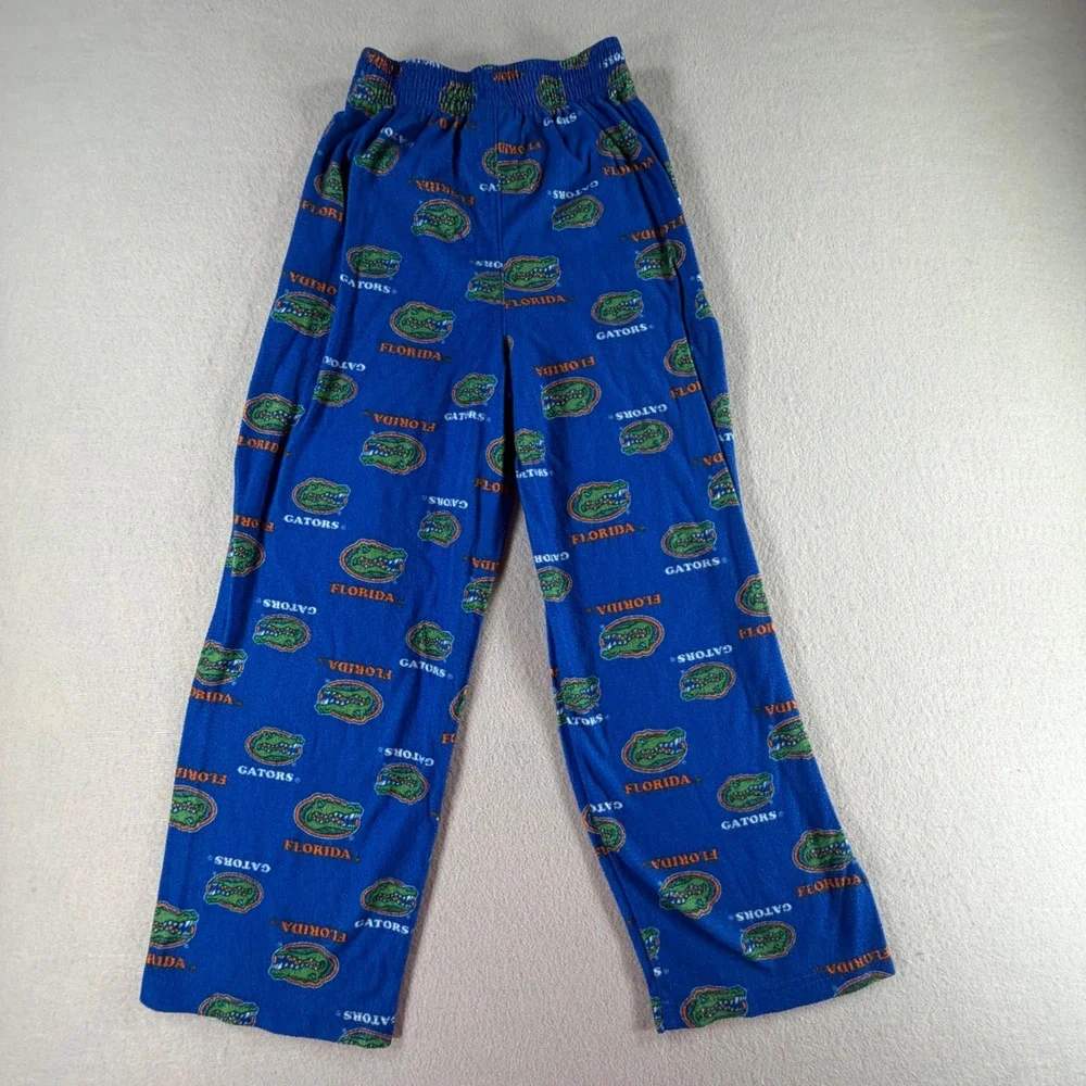 Florida Gators Gen2 Pajama Pants Kids Size 8 Blue Fleece All Over Print NCAA PJs
